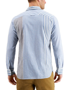 Sun + Stone Sun + Stone Blocked Stripe Shirt Blue thumbnail 2