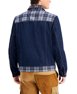 Sun + Stone Sun + Stone Clarence Mixed-media Colorblocked Trucker Jacket thumbnail 2