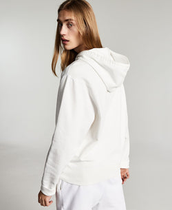 Sun + Stone Sun + Stone Garment-washed Fleece Hoodie Bright White thumbnail 2