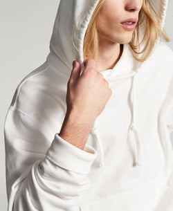 Sun + Stone Sun + Stone Garment-washed Fleece Hoodie Bright White thumbnail 3