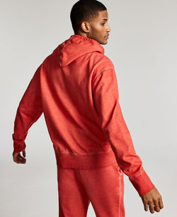 Sun + Stone Sun + Stone Garment-washed Fleece Hoodie Crimson Clay thumbnail 2