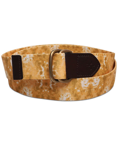 Sun + Stone Sun + Stone Geo D-ring Web Belt With Faux-leather Trim Yellow