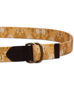 Sun + Stone Sun + Stone Geo D-ring Web Belt With Faux-leather Trim Yellow thumbnail 3