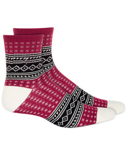 Sun + Stone Sun + Stone Holiday Half Calf Socks Black/Red thumbnail 1
