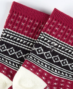 Sun + Stone Sun + Stone Holiday Half Calf Socks Black/Red thumbnail 2