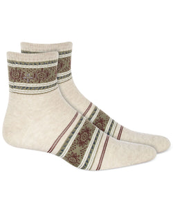 Sun + Stone Sun + Stone Holiday Half Calf Socks Brown Reindeer thumbnail 1