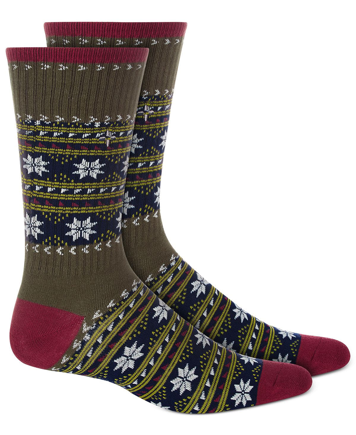 Sun + Stone Sun + Stone Holiday Snowflake Crew Socks Snowflake