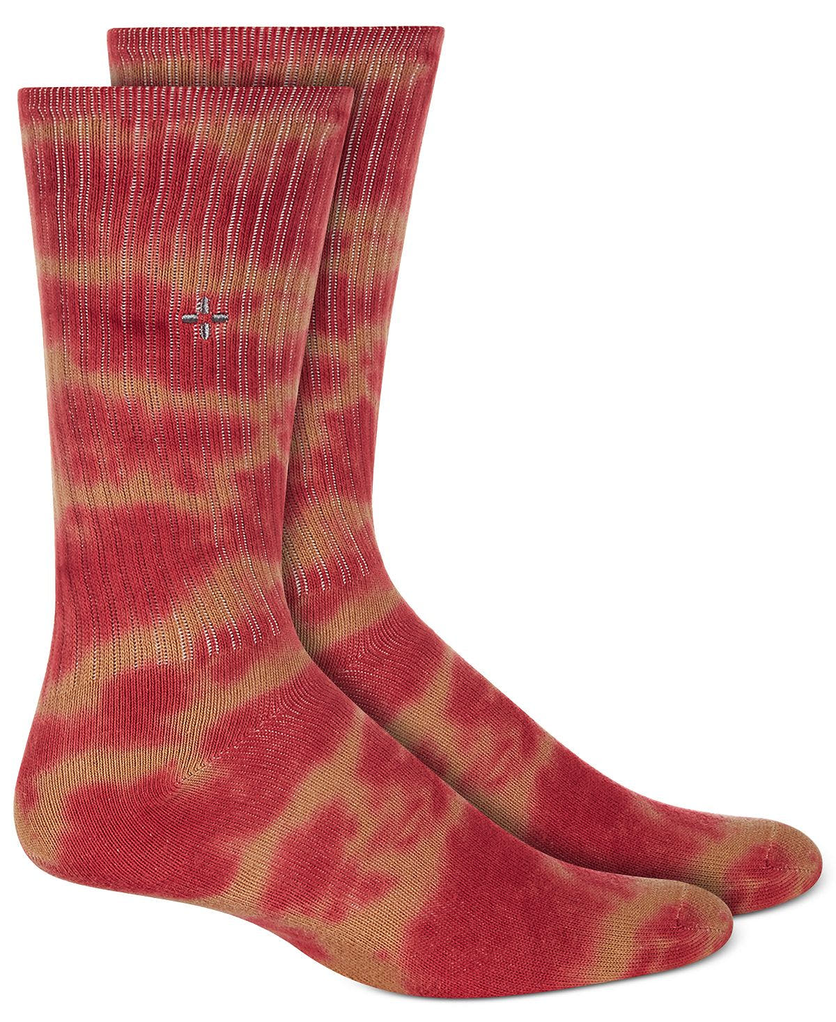 Sun + Stone Sun + Stone Holiday Tie Dye Crew Socks Brown Tie Dye