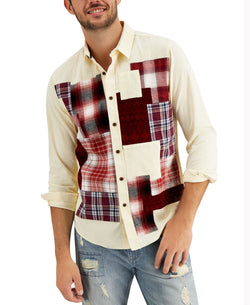 Sun + Stone Sun + Stone Lawrence Regular-fit Patchwork Corduroy Shirt Crushed Vanilla thumbnail 1