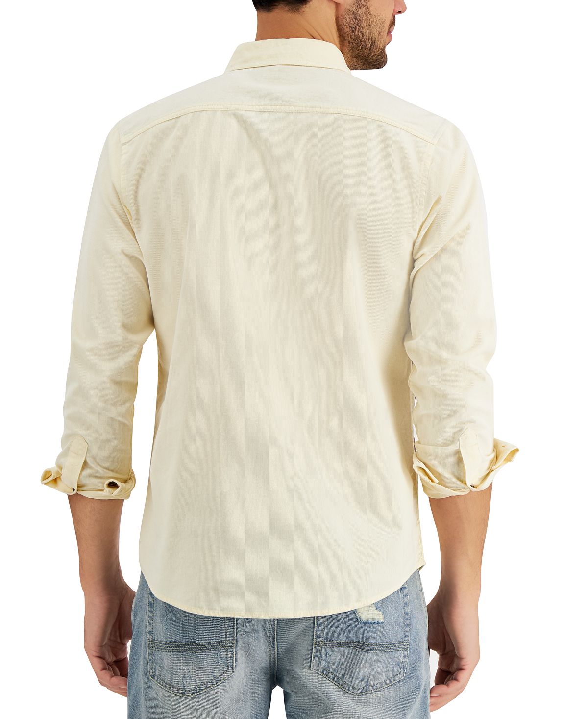 Sun + Stone Sun + Stone Lawrence Regular-fit Patchwork Corduroy Shirt Crushed Vanilla