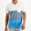 Sun + Stone Sun + Stone Lido Striped Colorblocked T-shirt Seacrest Aqua