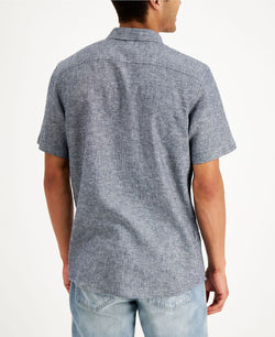 Sun + Stone Sun + Stone Linen Shirt Basic Navy thumbnail 3