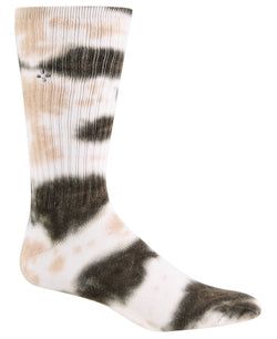 Sun + Stone Sun + Stone Novelty Crew Socks Olive Tie Dye thumbnail 1