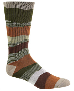 Sun + Stone Sun + Stone Novelty Printed Crew Socks Brown Shades thumbnail 1