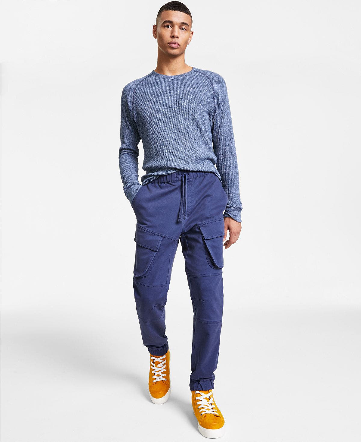 Sun + Stone Sun + Stone Paul Stretch Cargo Jogger Pants Mood Indigo