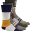 Sun + Stone Sun + Stone Printed Crew Socks 4 Pk. Olive