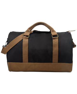 Sun + Stone Sun + Stone Reed Colorblocked Duffel Bag Black/ Tan