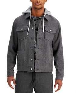 Sun + Stone Sun + Stone Richter Hooded Trucker Jacket London Grey thumbnail 1