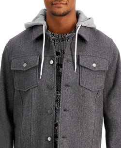 Sun + Stone Sun + Stone Richter Hooded Trucker Jacket London Grey thumbnail 3
