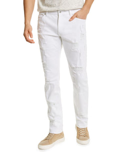 Sun + Stone Sun + Stone Ripped White Jeans With Recycled Repreve Blanco Wash thumbnail 1