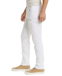 Sun + Stone Sun + Stone Ripped White Jeans With Recycled Repreve Blanco Wash thumbnail 3