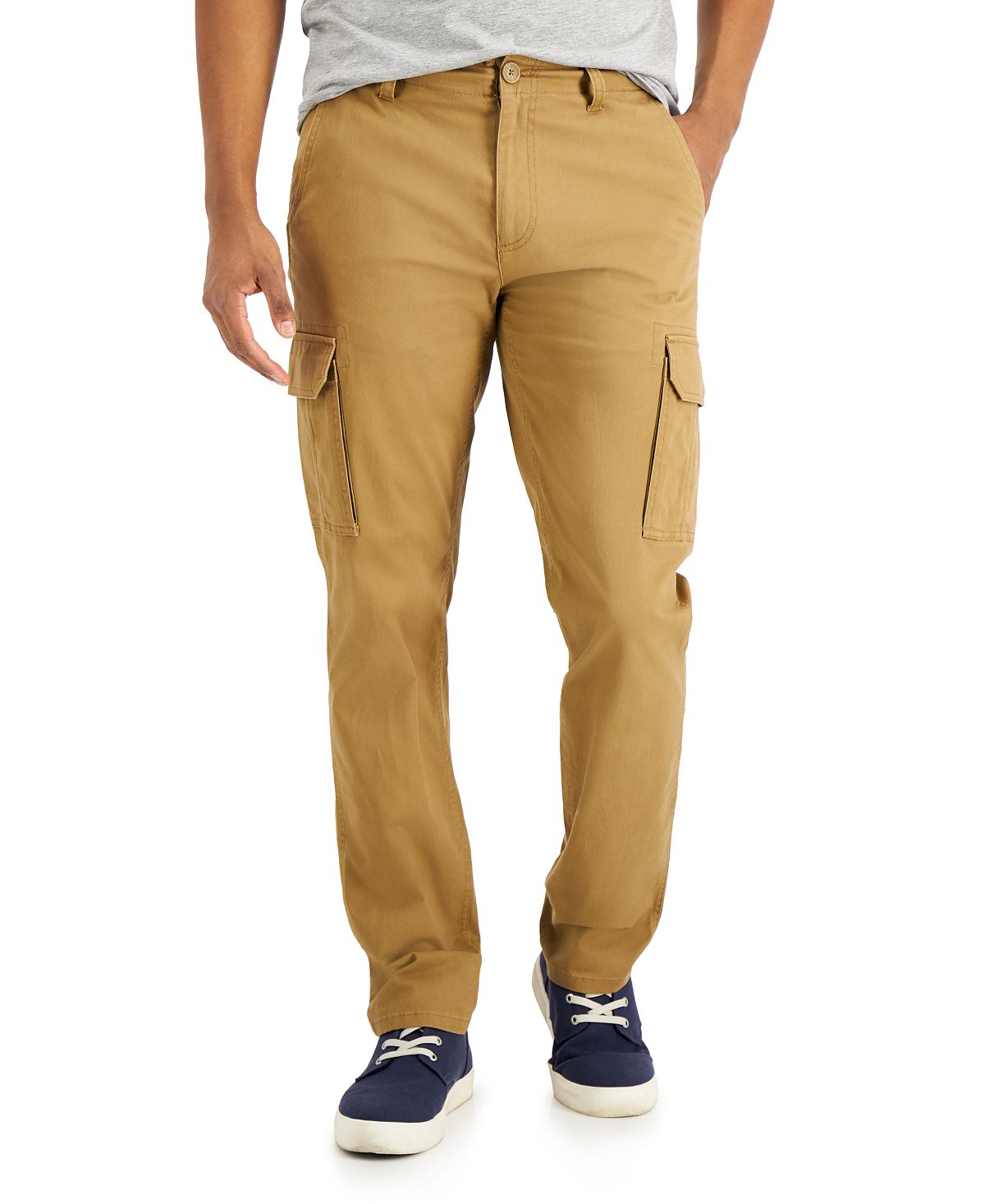 Sun + Stone Sun + Stone Roth Relaxed-fit Stretch Cargo Pants Dull Gold