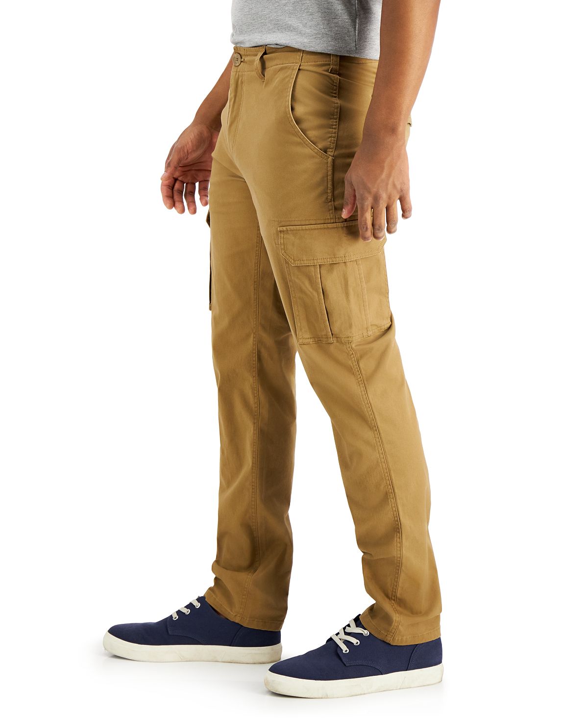 Sun + Stone Sun + Stone Roth Relaxed-fit Stretch Cargo Pants Dull Gold