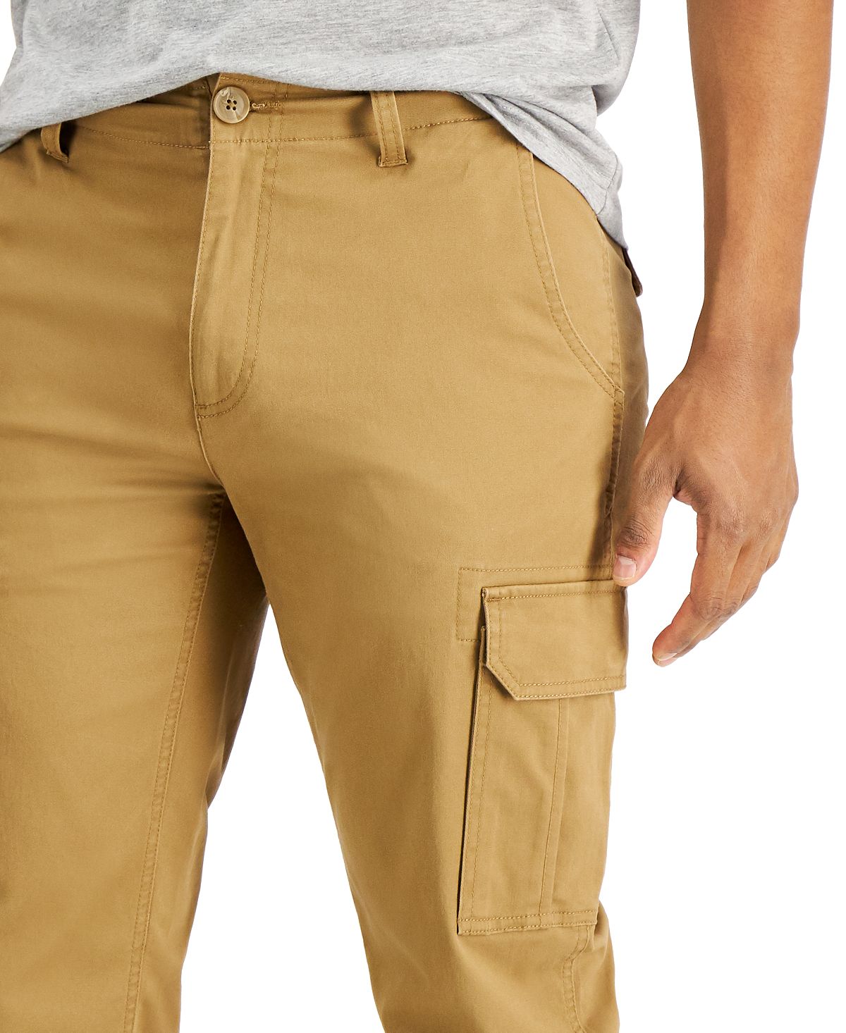 Sun + Stone Sun + Stone Roth Relaxed-fit Stretch Cargo Pants Dull Gold