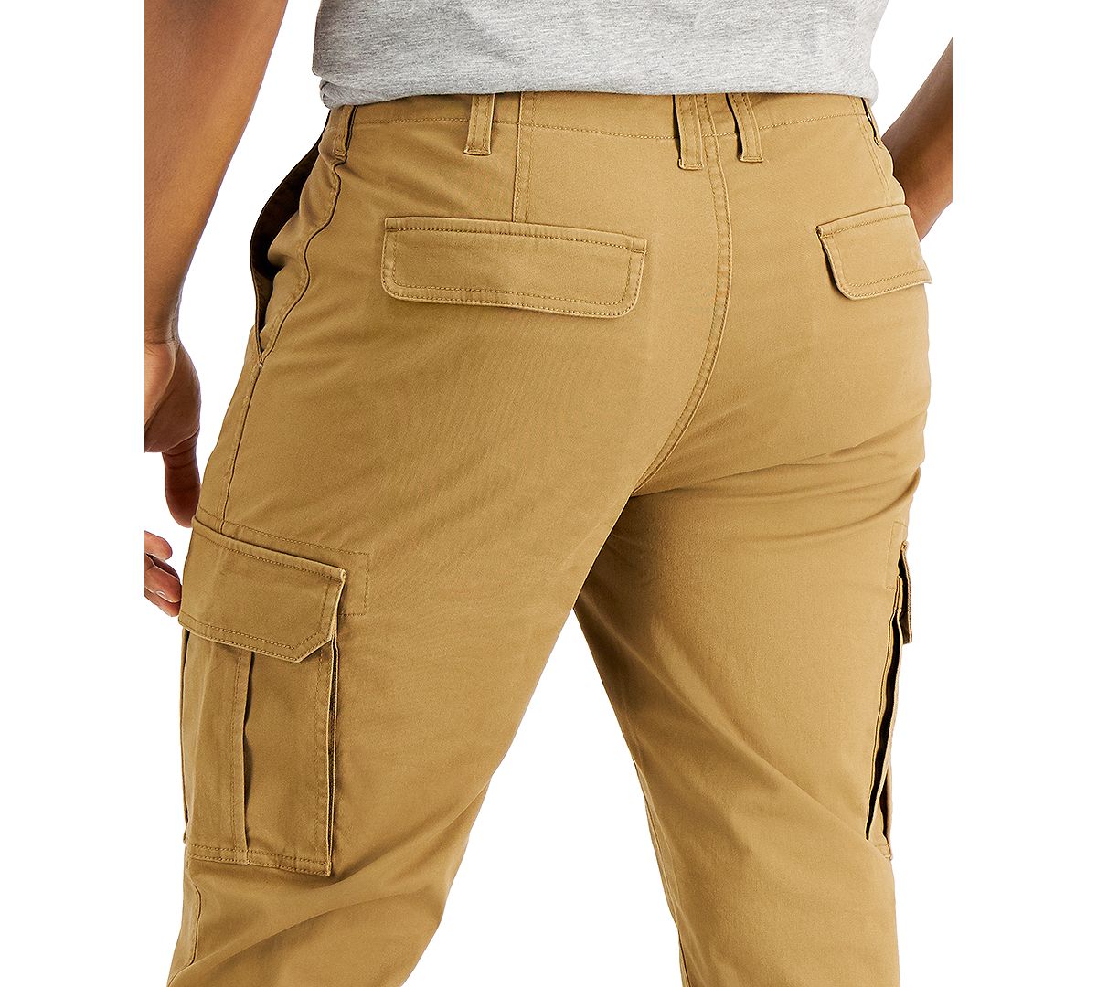 Sun + Stone Sun + Stone Roth Relaxed-fit Stretch Cargo Pants Dull Gold
