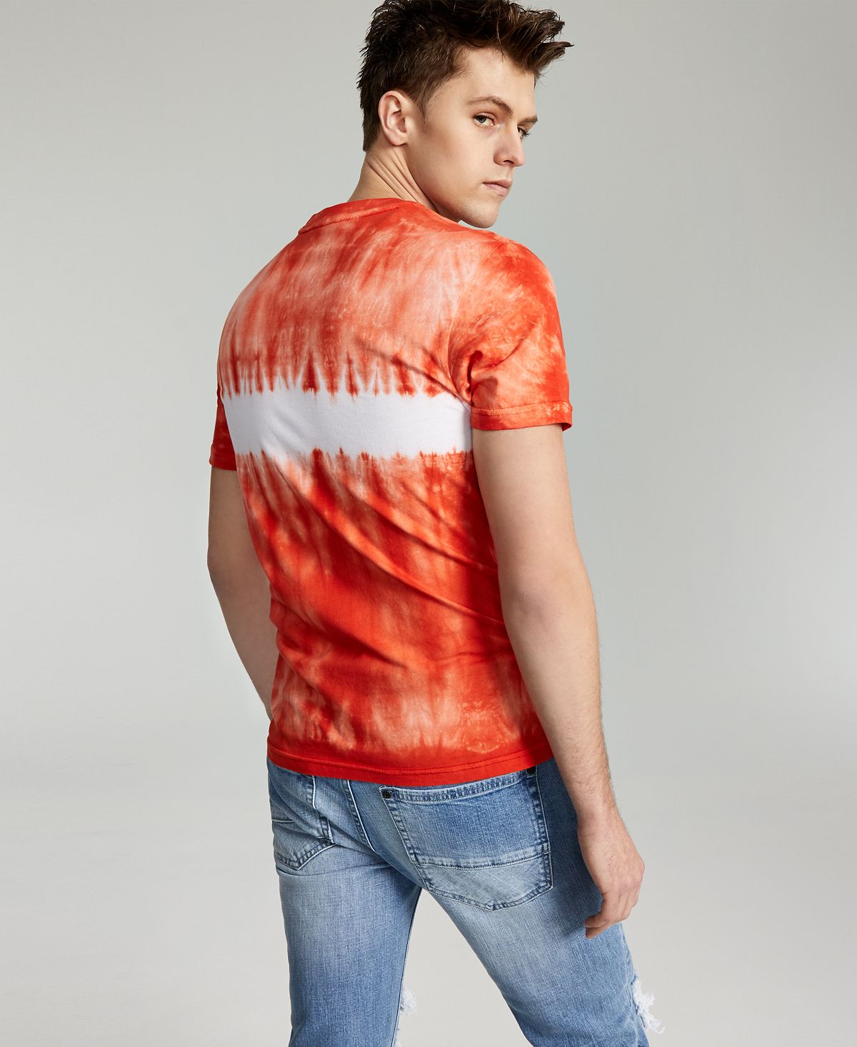 Sun + Stone Sun + Stone Tie-dyed Stripe T-shirt Crimson Clay