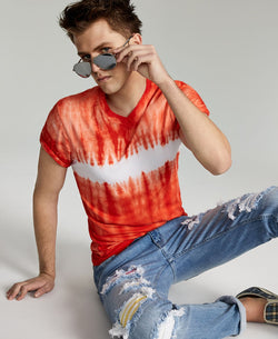 Sun + Stone Sun + Stone Tie-dyed Stripe T-shirt Crimson Clay thumbnail 3