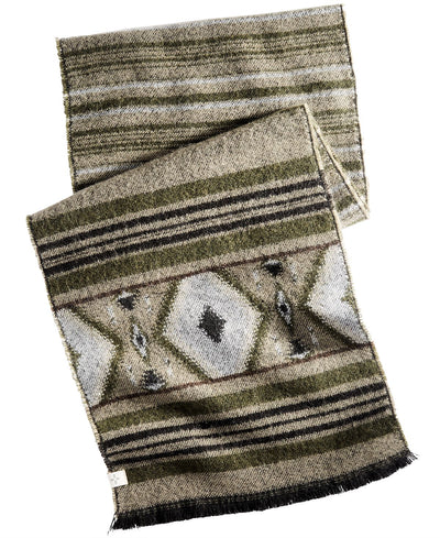 Sun + Stone Sun + Stone Woven Patterned Scarf Green Print