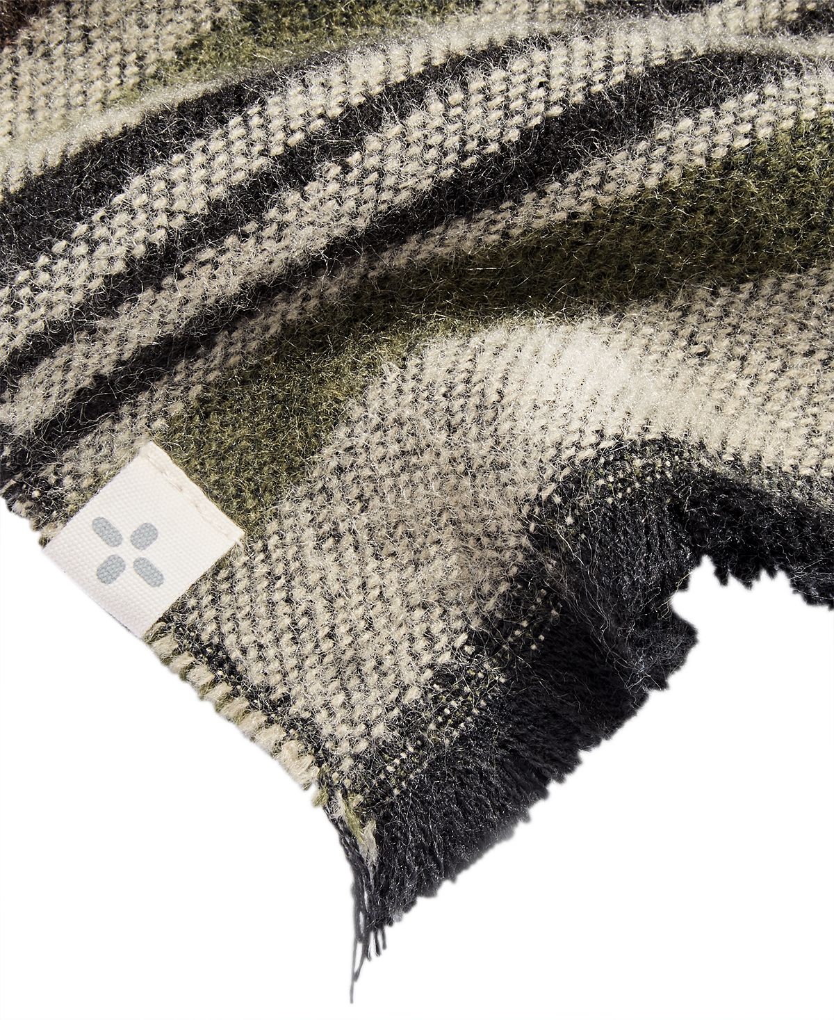 Sun + Stone Sun + Stone Woven Patterned Scarf Green Print