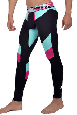 Supawear Black/Magenta/Teal Vortex Tights thumbnail 2