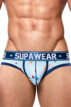 Supawear Blue Ice-Cream-Printed Sprint Brief thumbnail 3