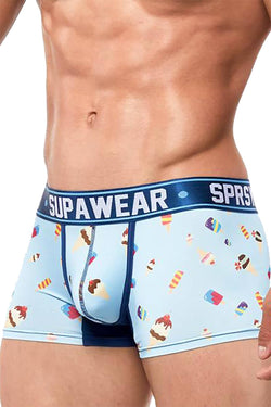 Supawear Blue Ice-Cream-Printed Sprint Trunk thumbnail 1