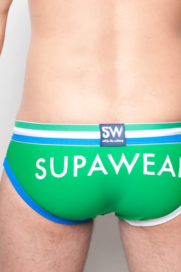 Supawear Green Supa-Sonic Swim Brief