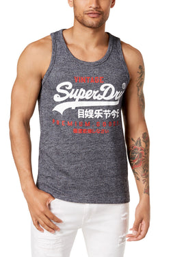 SuperDry Atlantic-Navy-Grit Premium Goods Duo Vest Tank thumbnail 2