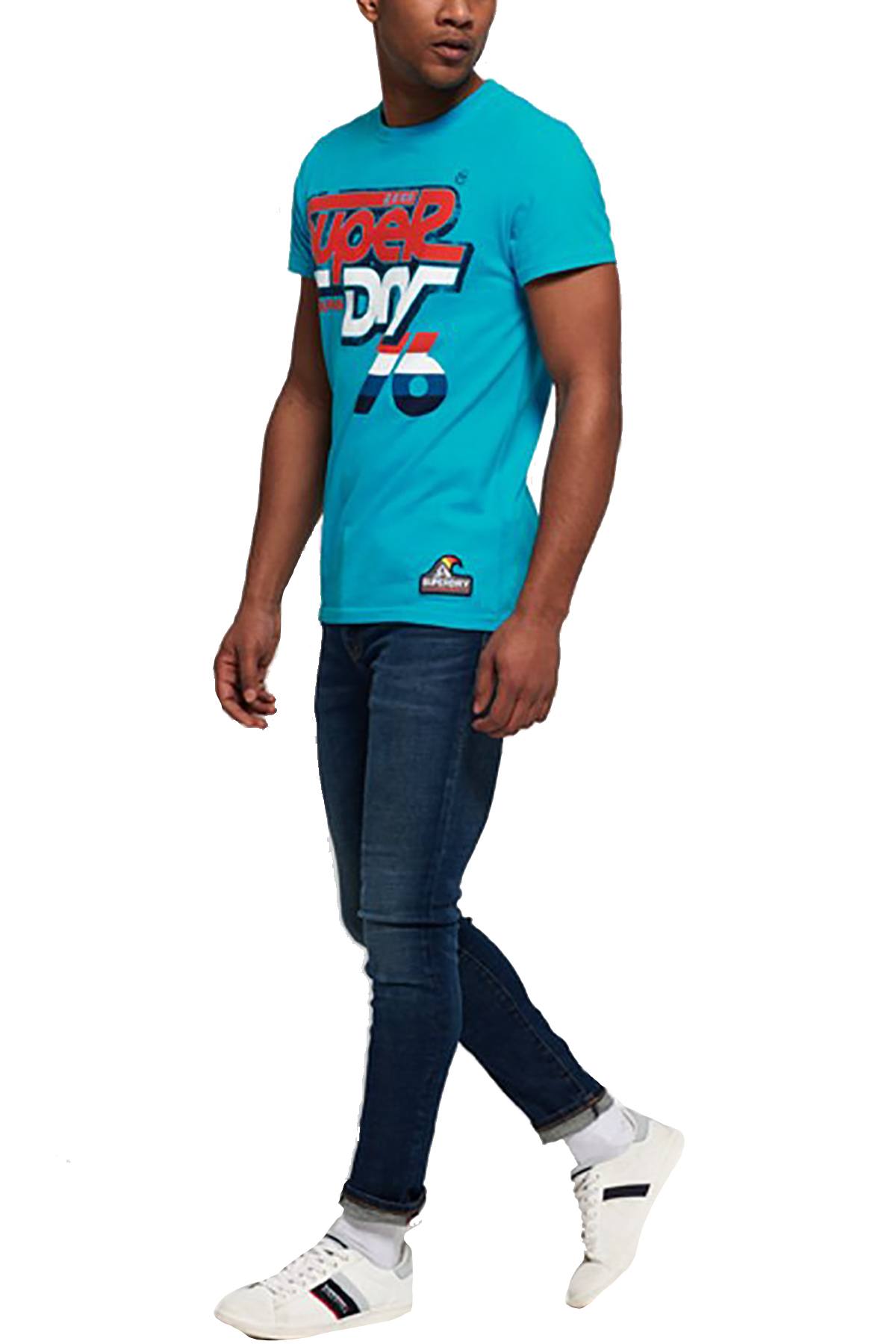 SuperDry Beach-Blue Malibu Mid-Weight Tee