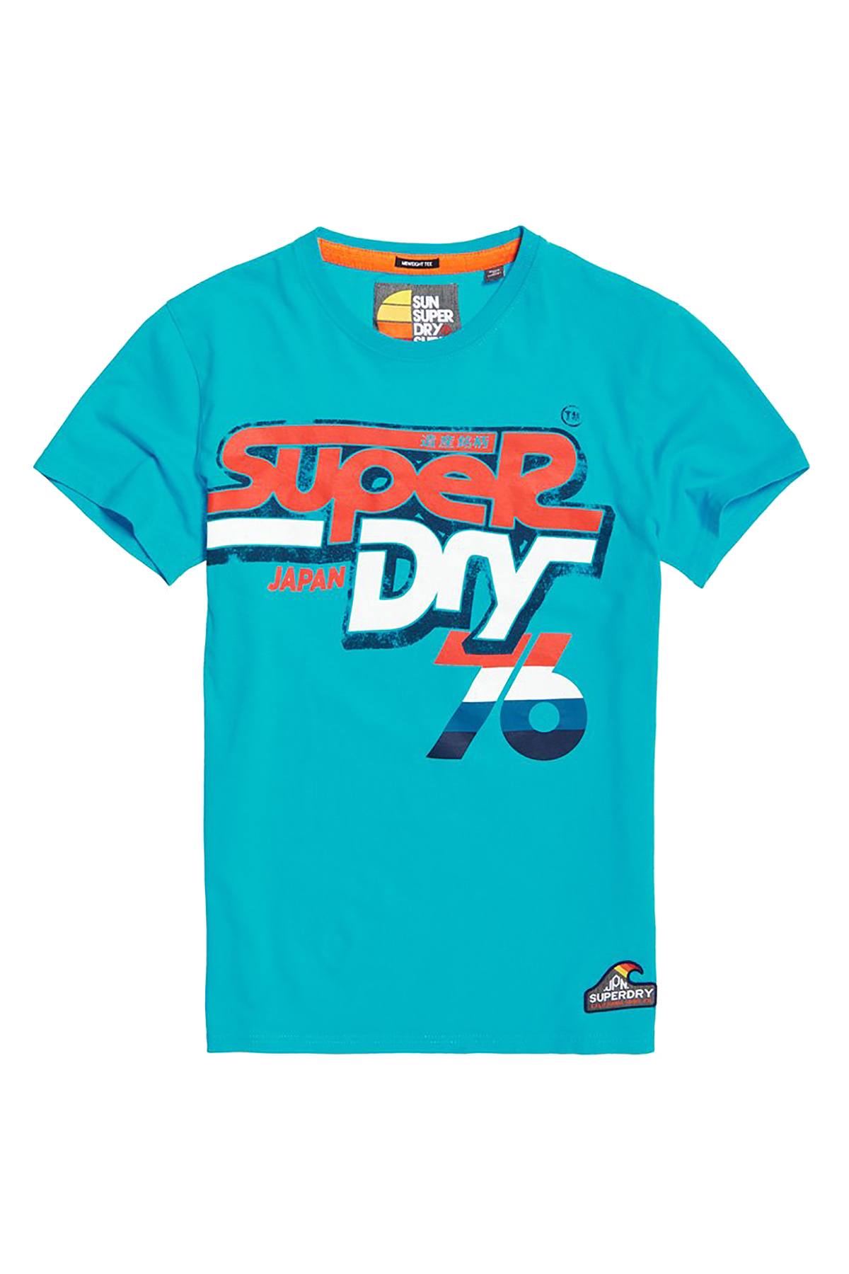 SuperDry Beach-Blue Malibu Mid-Weight Tee