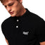 SuperDry Black Classic Pique Short-Sleeve Polo Shirt