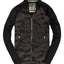 SuperDry Black-Dash/Reflective-Camo Training Stretch Hybrid Zip-Through Jacket
