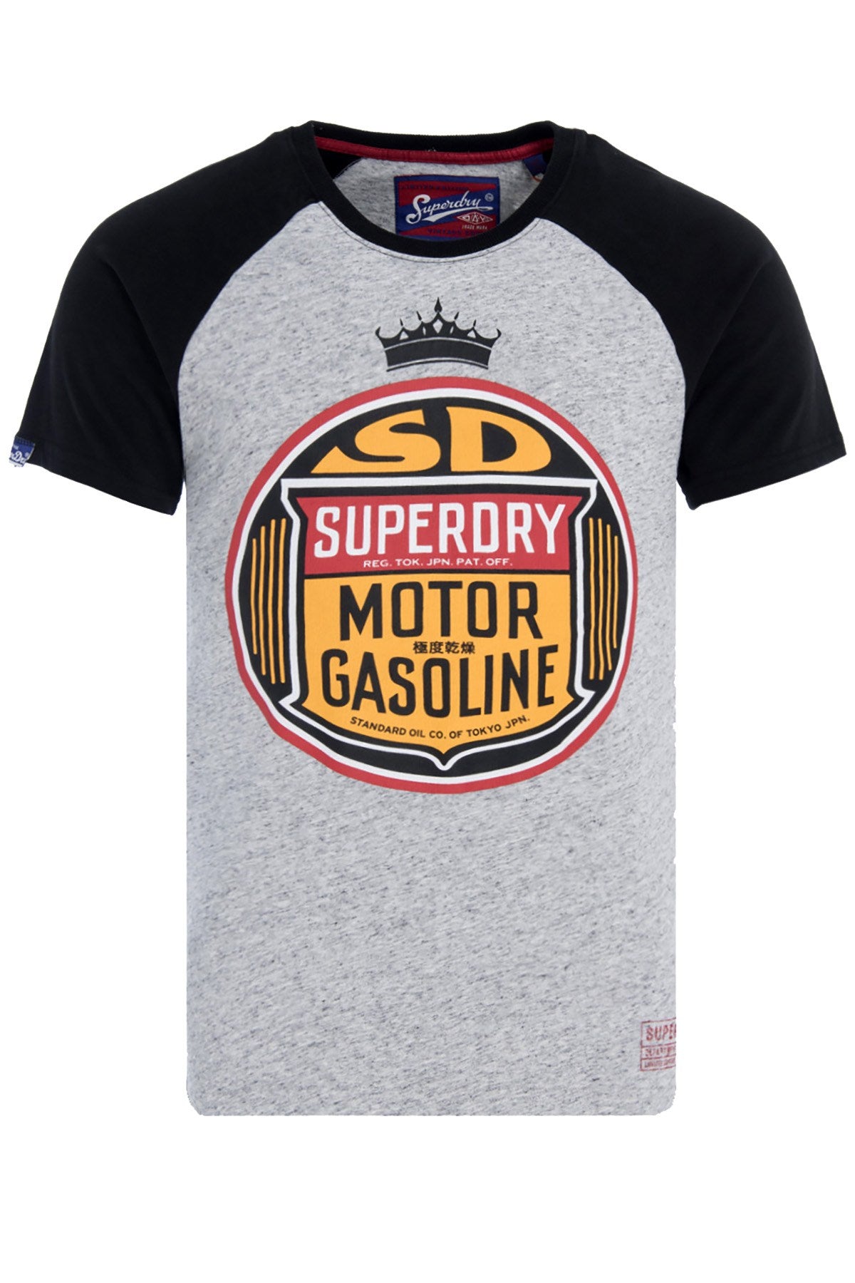 SuperDry Black/Green Limited-Edition Reworked Classic Raglan Tee