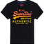 SuperDry Black Vintage Authentic Fade Logo Graphic Tee