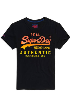 SuperDry Black Vintage Authentic Fade Logo Graphic Tee thumbnail 3
