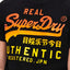 SuperDry Black Vintage Authentic Fade Logo Graphic Tee