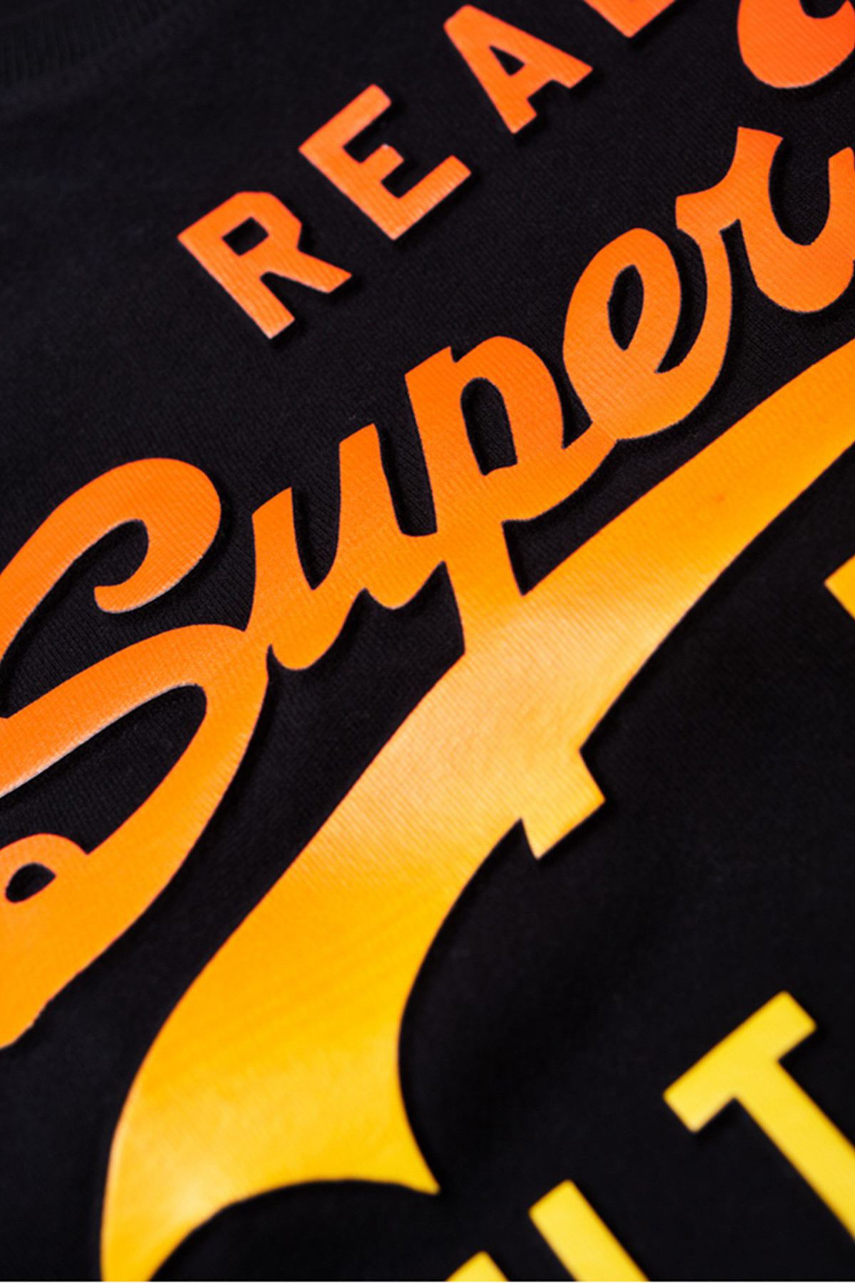 SuperDry Black Vintage Authentic Fade Logo Graphic Tee