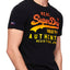 SuperDry Black Vintage Authentic Fade Logo Graphic Tee