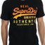 SuperDry Black Vintage Authentic Fade Logo Graphic Tee