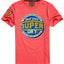 SuperDry Bleached Ultra-Coral Sticker Tab T-Shirt